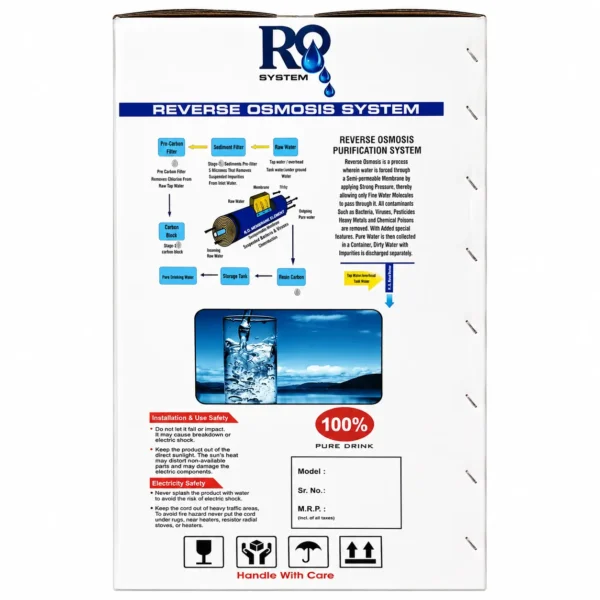 25 LPH commercial RO plant stainless steel frame – view 3