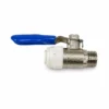 RO metal ball valve blue handle push fit