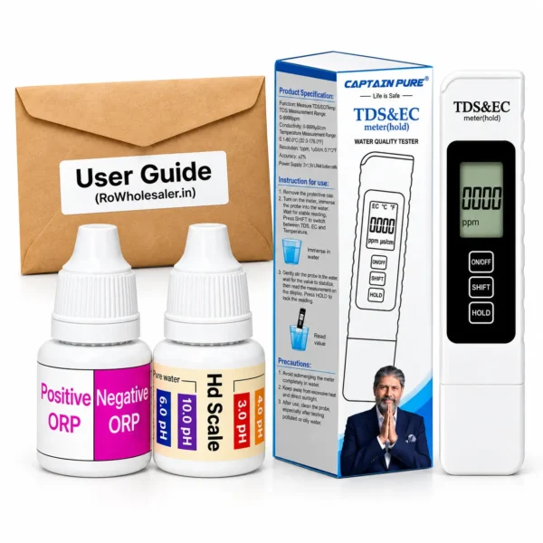 Water Testing Kit – TDS Meter + pH and ORP Test Drops