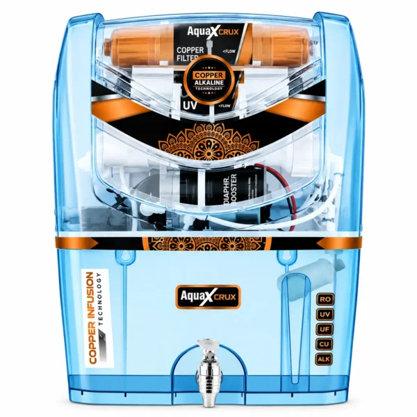AquaX Crux Blue RO cabinet Transparent blue