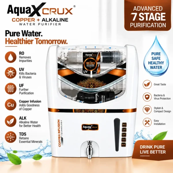 AquaX Crux 12 litre RO UV UF water purifier – view 2