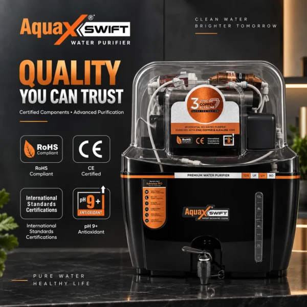 AquaX Swift 10 litre RO water purifier with transparent cabinet – view 2