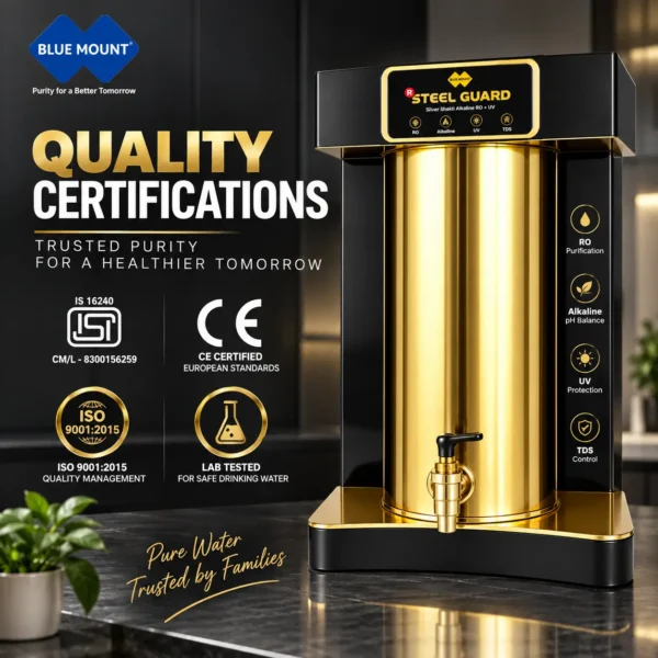Blue Mount R Steel Guard BD54 RO water purifier steel tank – view 4