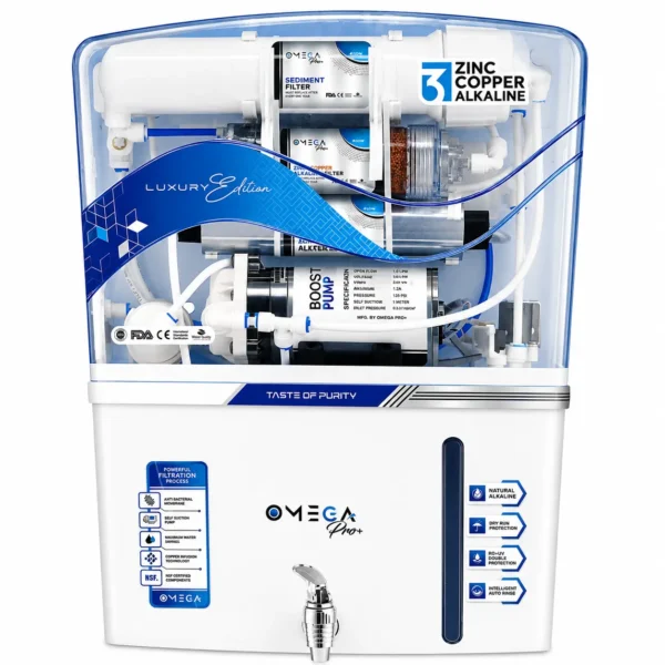 OMEGA Pro+ Luxury White RO cabinet White and blue