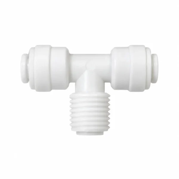 RO tee 1/4 push fit male thread