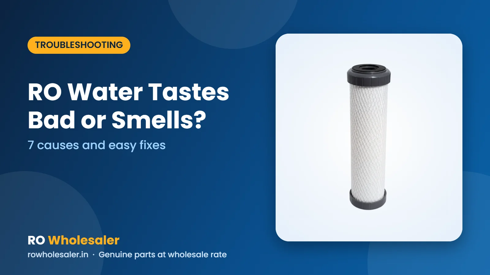 RO Water Tastes Bad or Smells?