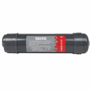 Silver inline carbon filter cartridge