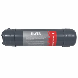 Silver inline sediment filter cartridge