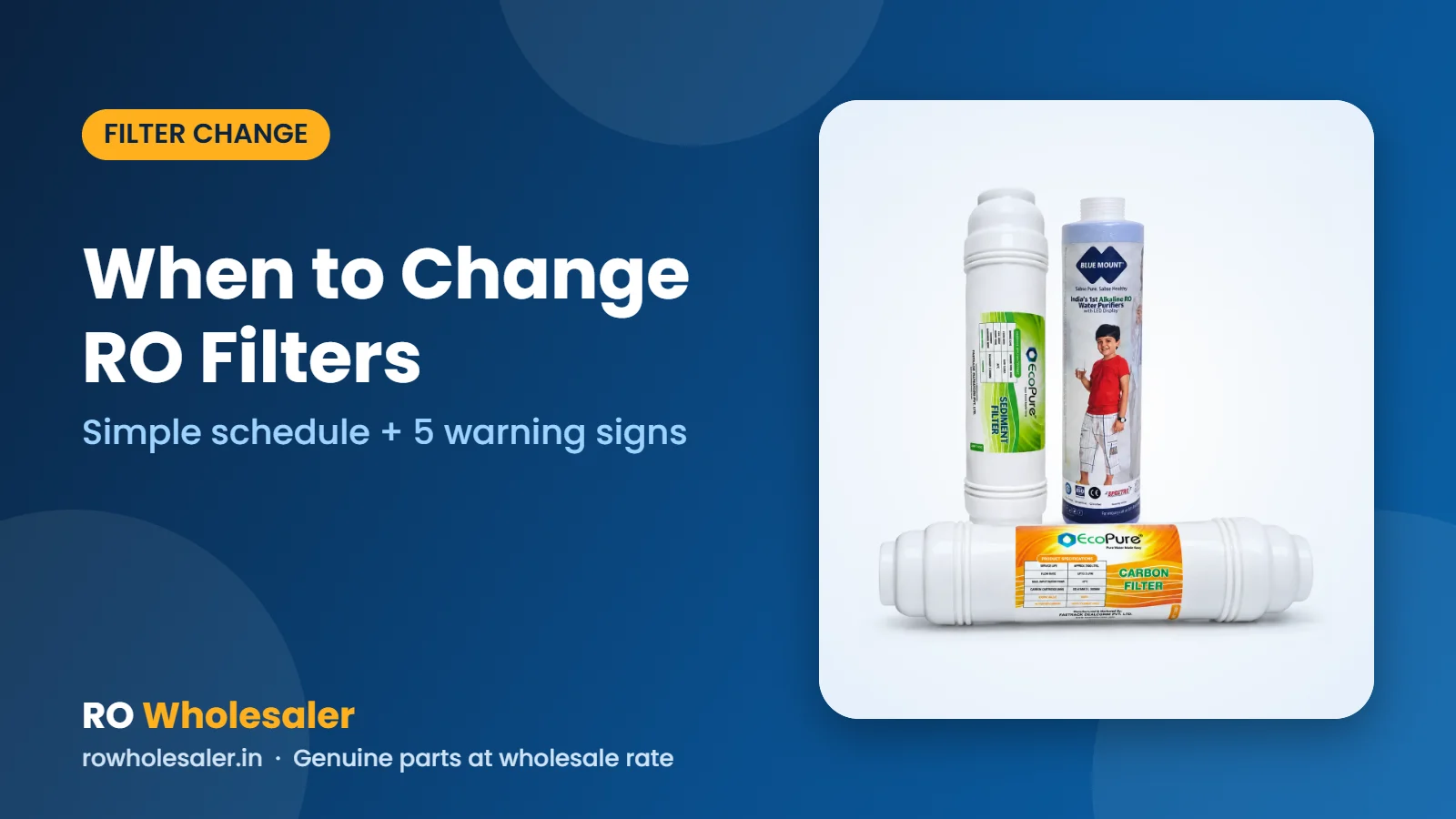 When to Change RO Filters