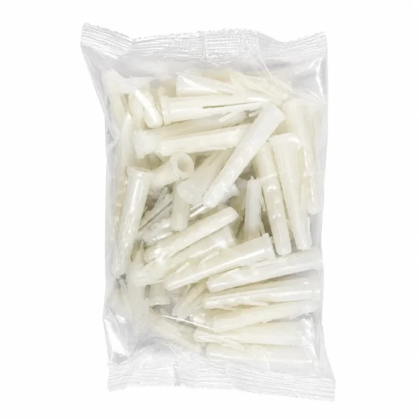 White plastic wall plug gitti 50 pcs - view 2
