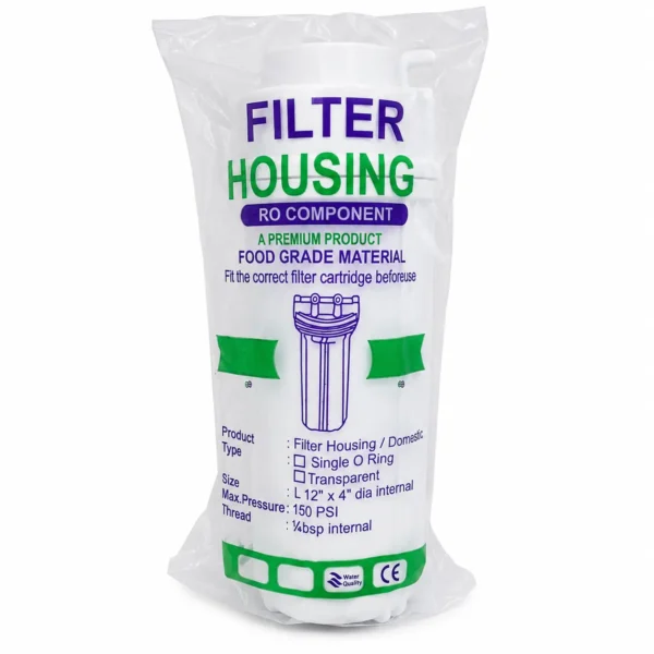 White 10 inch RO pre-filter housing - view 2