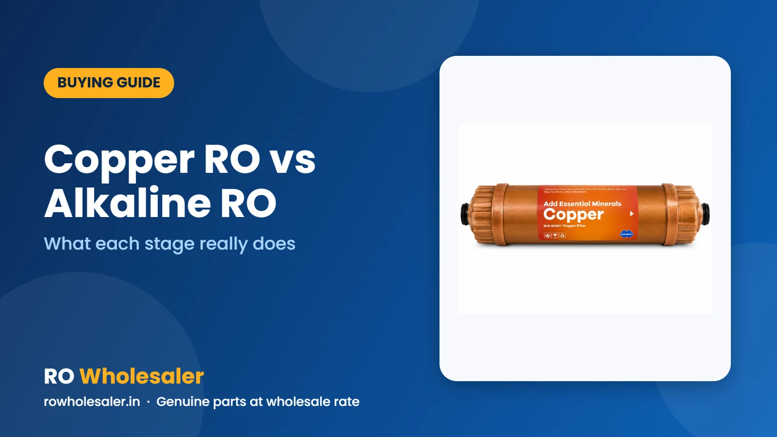 Copper RO vs Alkaline RO