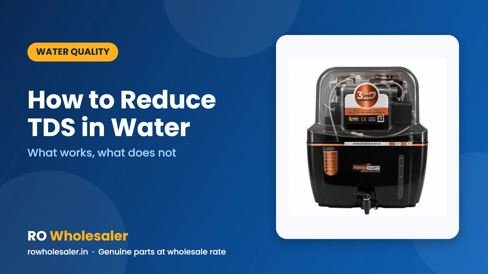How to Reduce TDS in Water