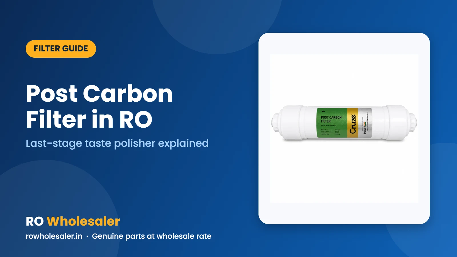 Post Carbon Filter in RO